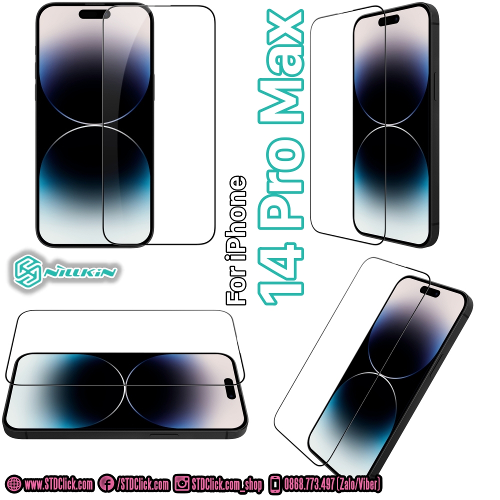 KÍNH CƯỜNG LỰC IPHONE 14 PRO MAX NILLKIN CP+PRO 2.5D CHÍNH HÃNG