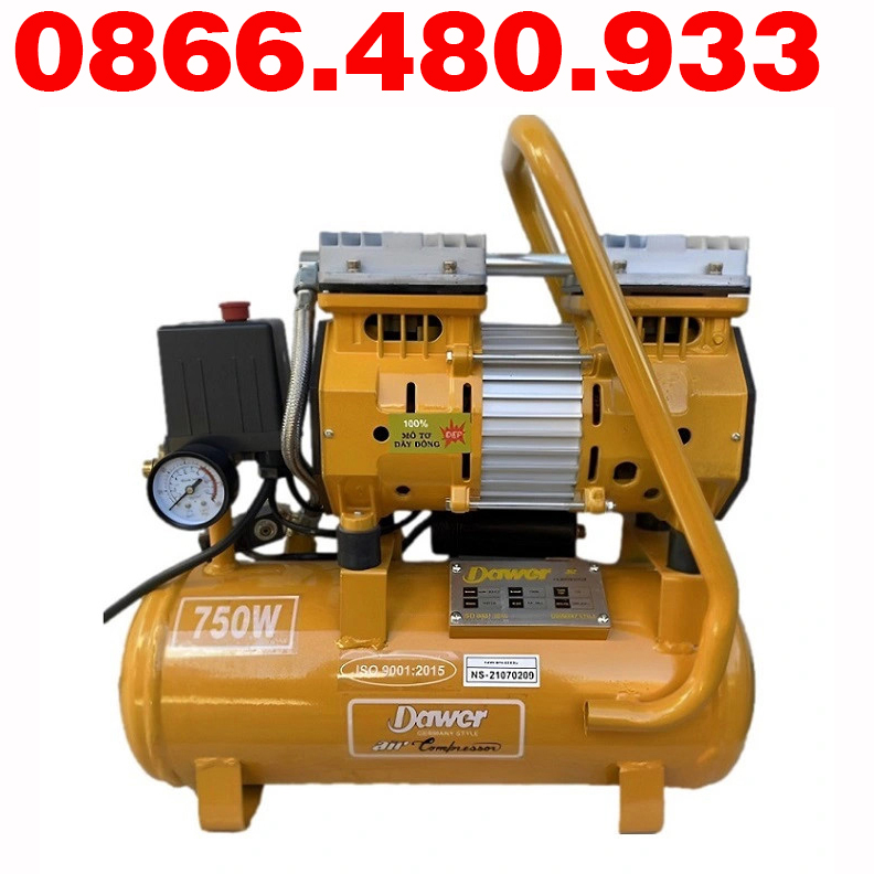 Máy Nén Khí Không Dầu Dawer 750W DW 700/12 12L