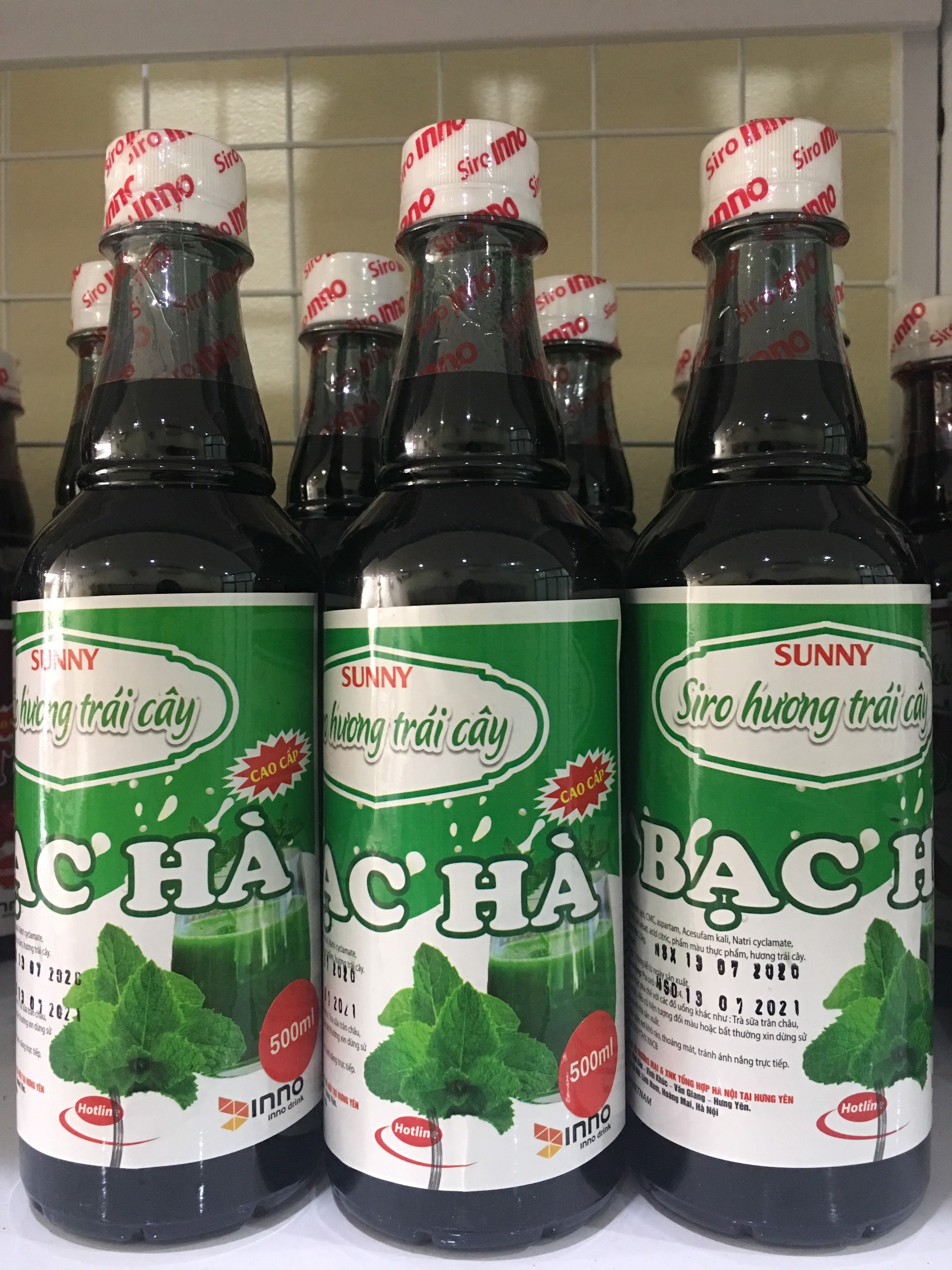 Siro hoa quả vị Bạc hà 600 ml