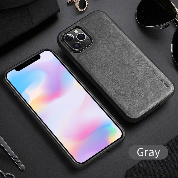 Ốp lưng X-Level cho điện thoại IPhone 11 , Iphone 11 Pro,  Iphone 11 Pro max vân da, cao cấp