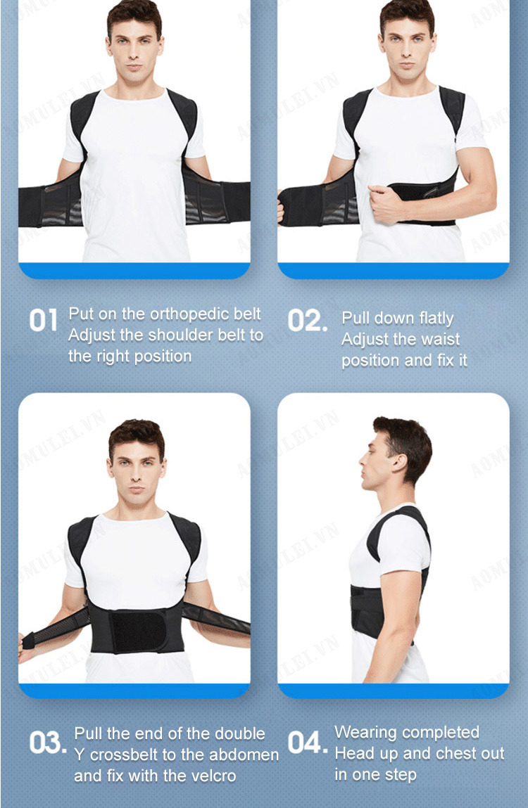 aomulei Adult anti-hunchback posture correction invisible back correction belt