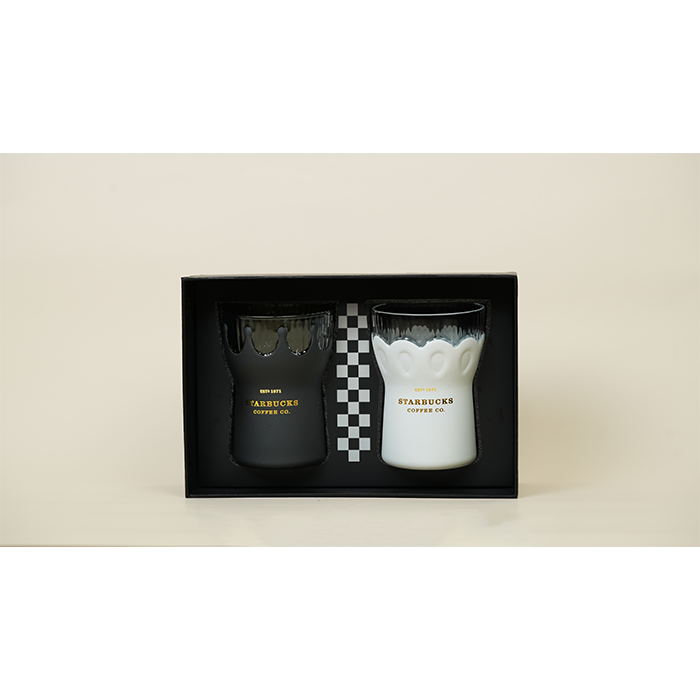Set Ly Starbucks Thủy Tinh 384ml Chess