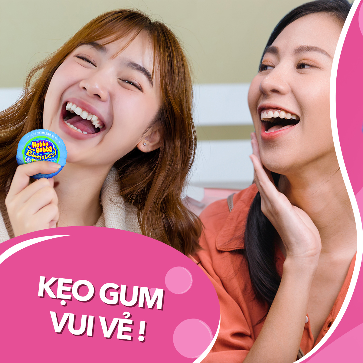 Combo 2 hộp kẹo Sing-gum Hubba Bubba vị mâm xôi