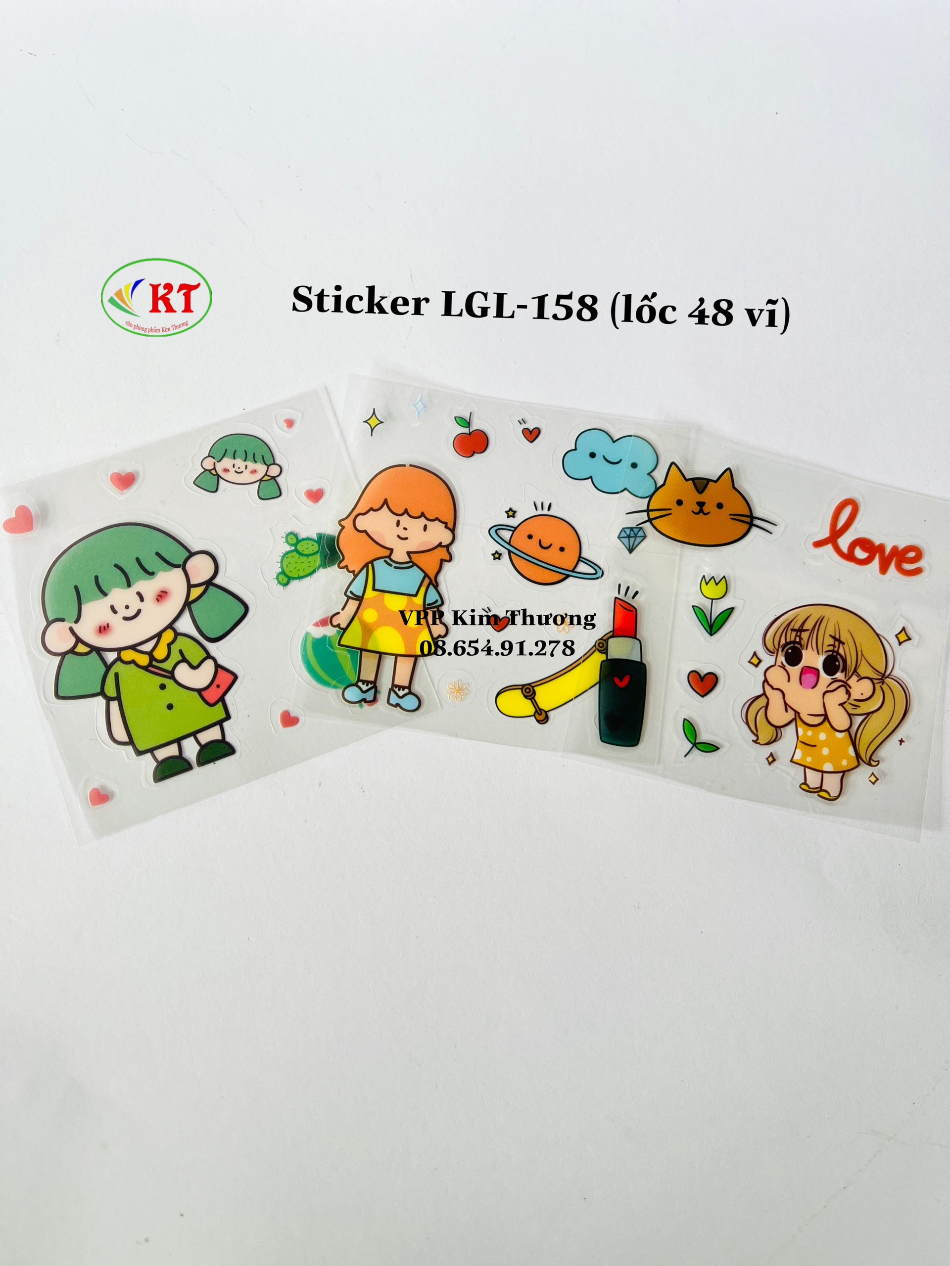 Combo 4 xấp sticker túi LGL-158