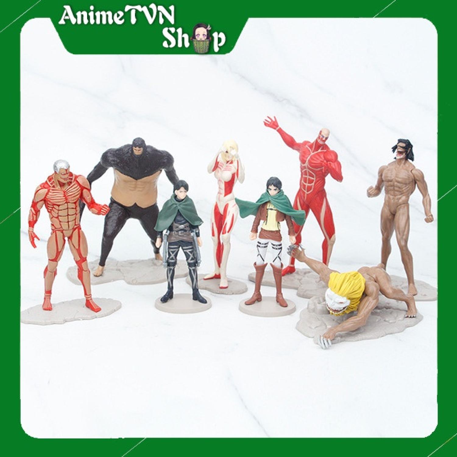 (Có lẻ) Set Combo 14 Mô hình Anime/Manga Attack On Titan ( Tấn công người khổng lồ)