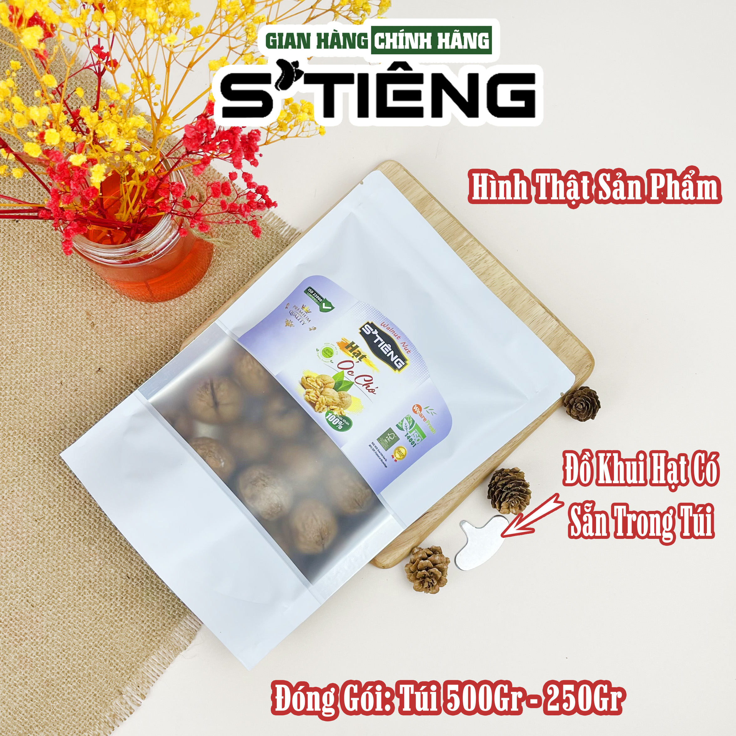 Quả Óc Chó Đỏ STIENG Nhập Khẩu Mỹ Còn Vỏ
