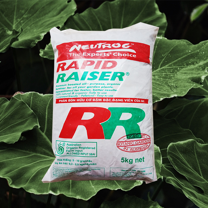 Phân hữu cơ dạng viên tan chậm nhập khẩu Úc Rapid Raiser 1kg
