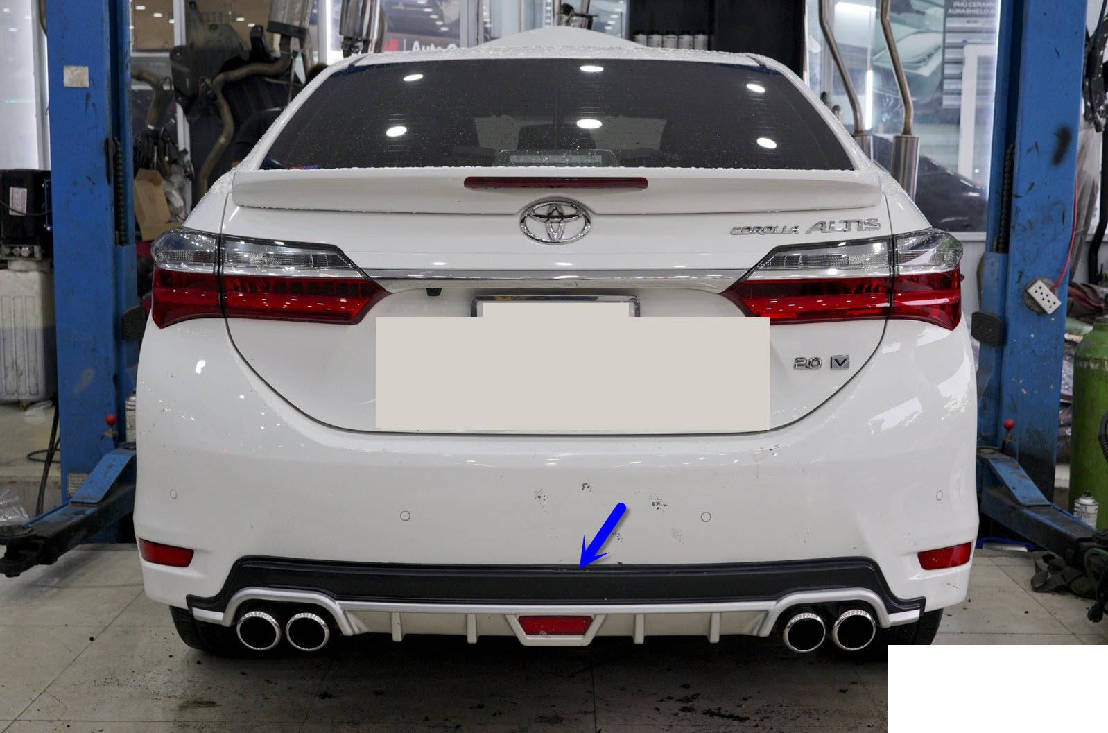 Líp chia pô Toyota Altis 2014-2019 pô kép - Lippo cho xe Altis 4 pô