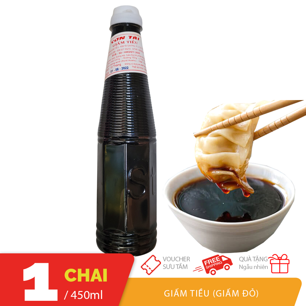 Chai 450ml giấm tiều giấm đỏ gia vị chế biến món tương ăn bột chiên há cảo