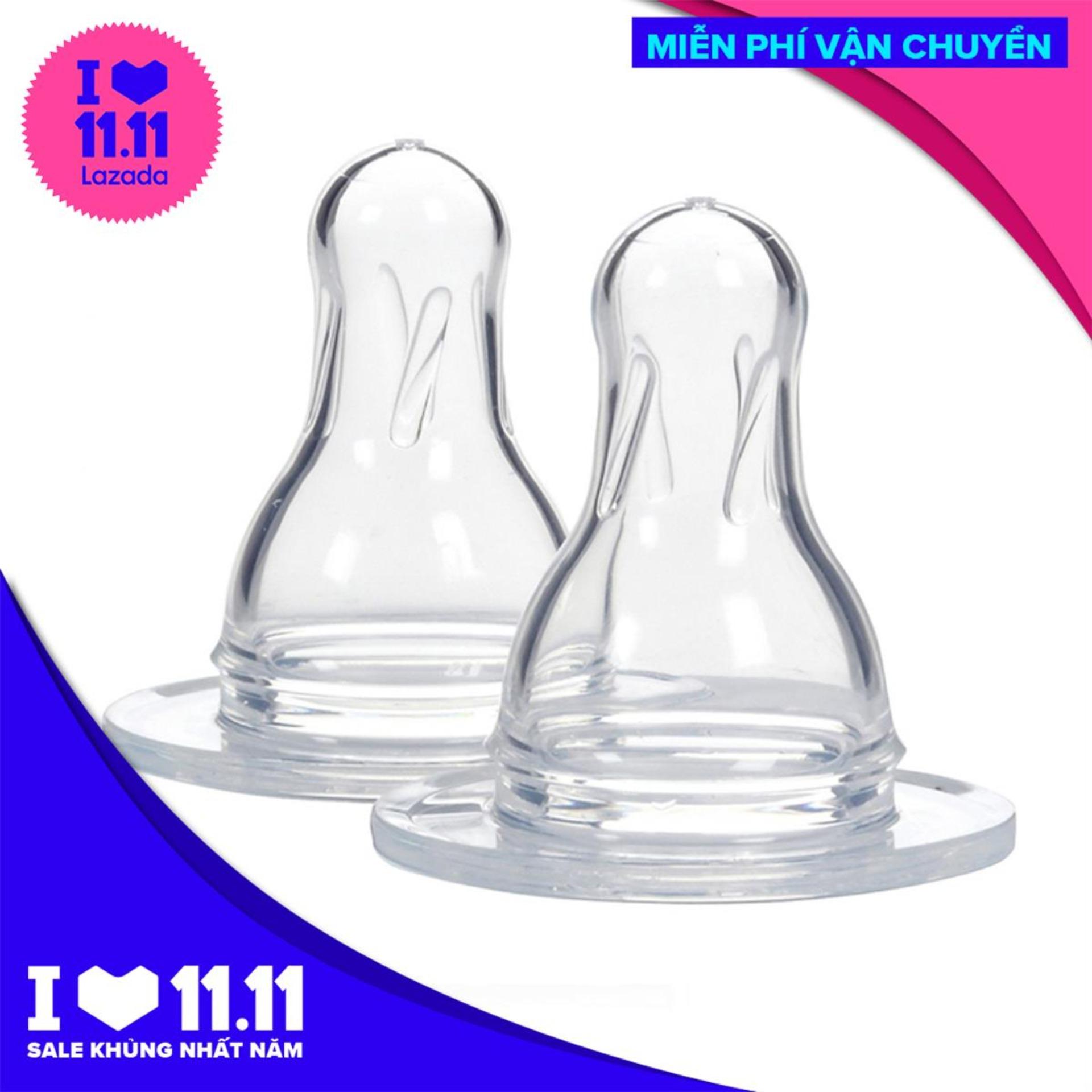 Hộp 2 núm ty bình sữa DR. BROWN cổ hẹp size 4 (>9th)