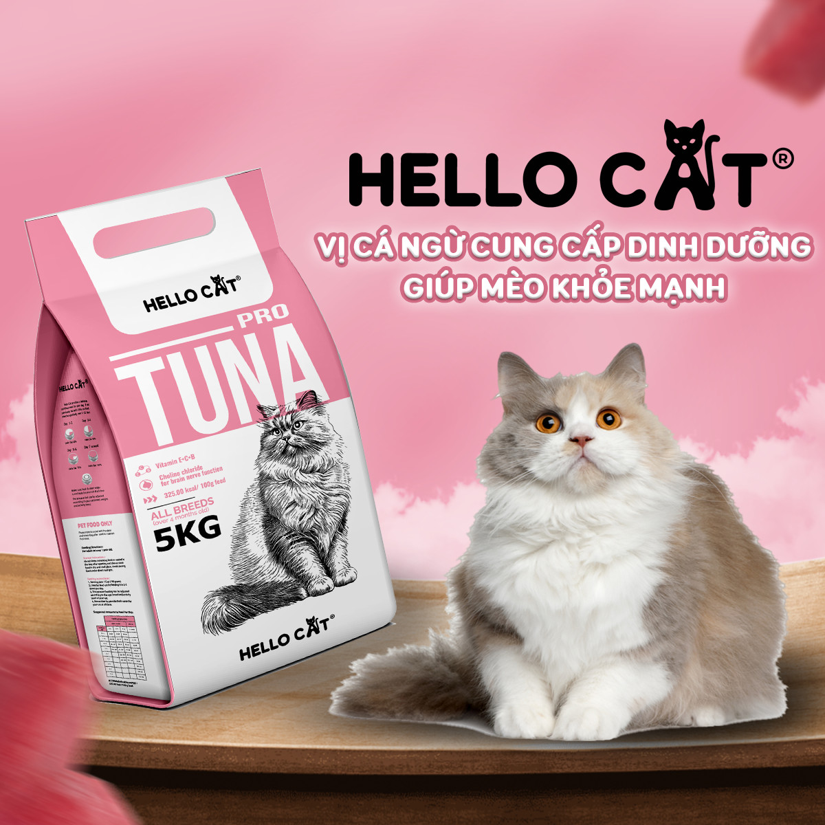[10KG] Hạt Hello Cat 10Kg Thức ăn Hạt cho Mèo - Happy Cat