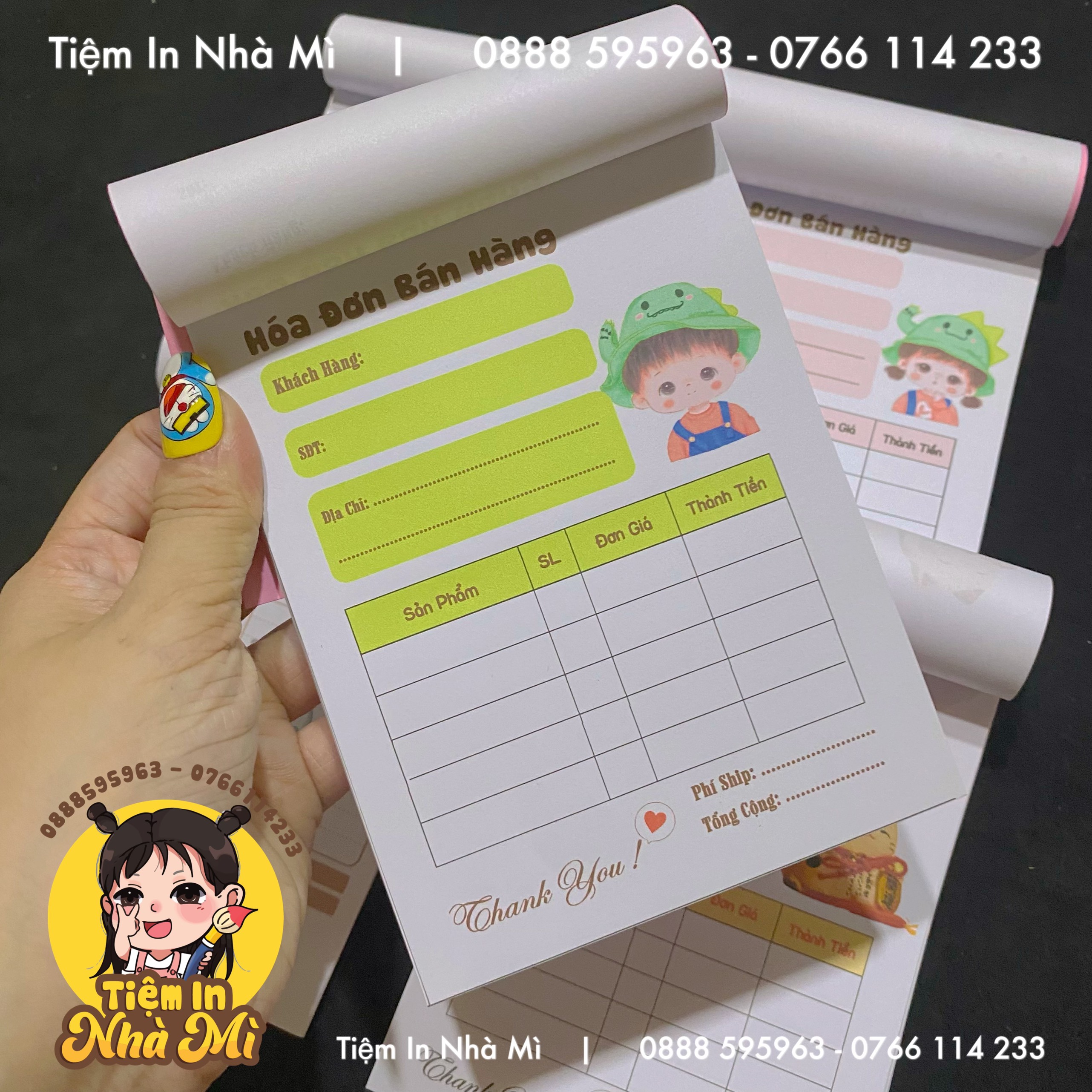 Hoá đơn bán hàng size A6 đáng yêu