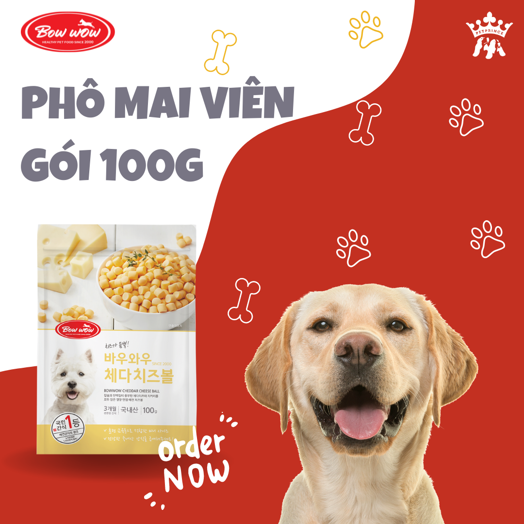 Phô mai viên 100g dành cho chó (phô mai siêu mềm)