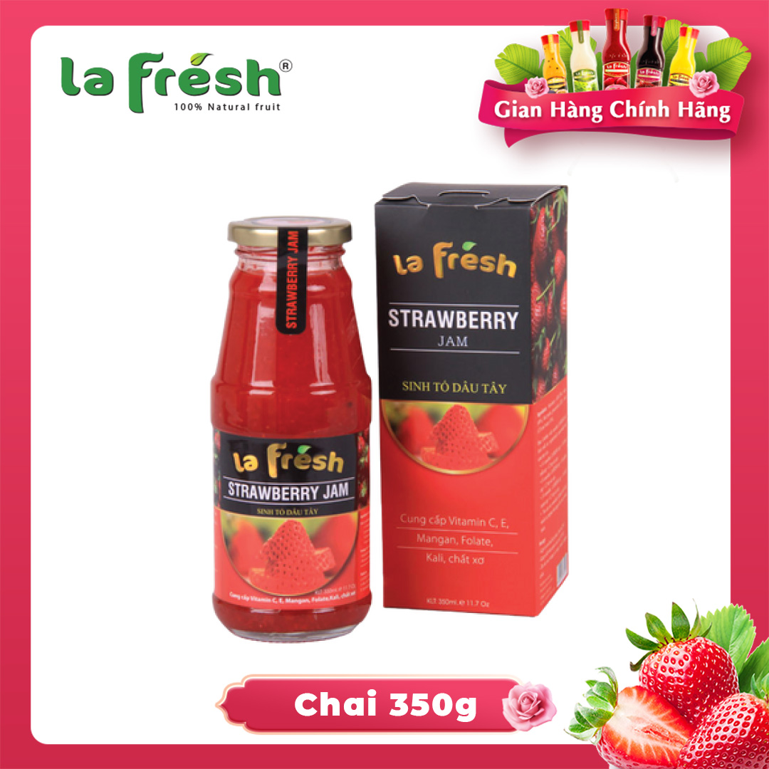 [HCM]Sinh Tố Dâu Tây Lafresh Đà Lạt 350ml
