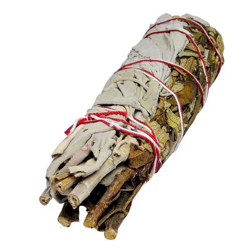Bó lá mix lá xô thơm trắng và "cây thánh" White Sage + Yerba Santa Smudge Incense 3"-4" Bundle