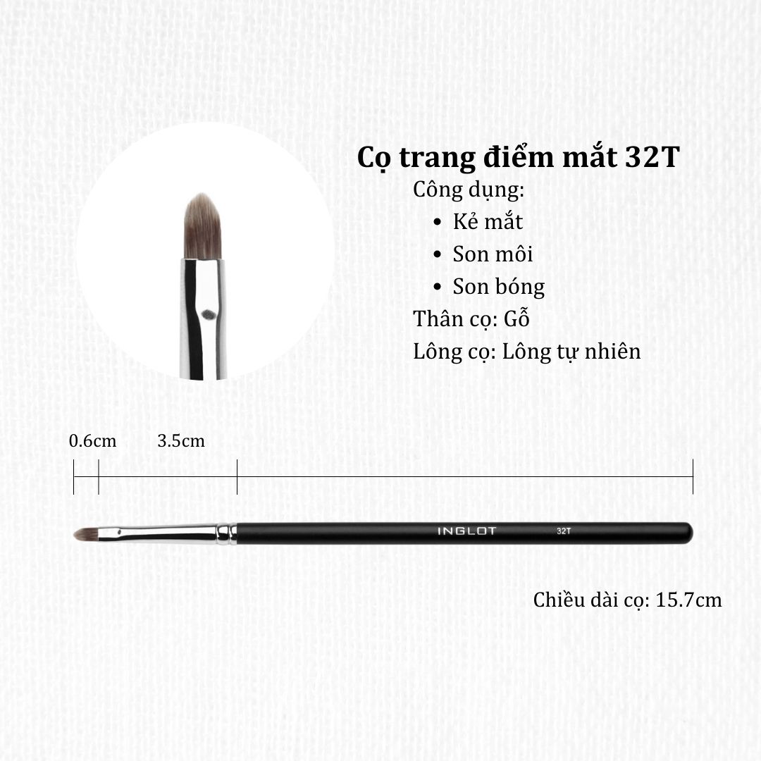 Cọ trang điểm mắt Makeup Brush 32T INGLOT