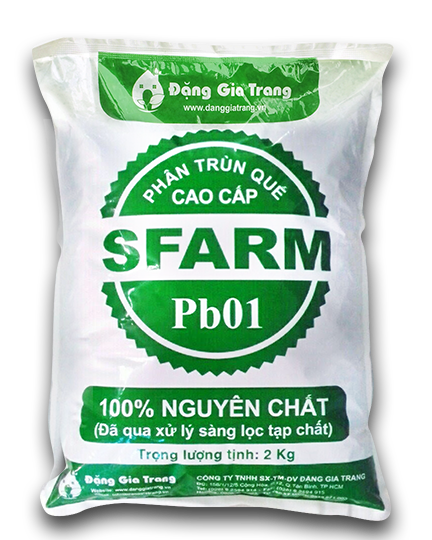 [HCM]Phân trùn Quế 2kg cao cấp SFARM PB01 - Sản phẩm chất lượng chuẩn VIETGAP GLOBALGAP - Bổ Sung Chất Dinh Dưỡng Hữu Cơ Cải Tạo Đất Trồng – phân trùng Quế nguyên chất SFARM
