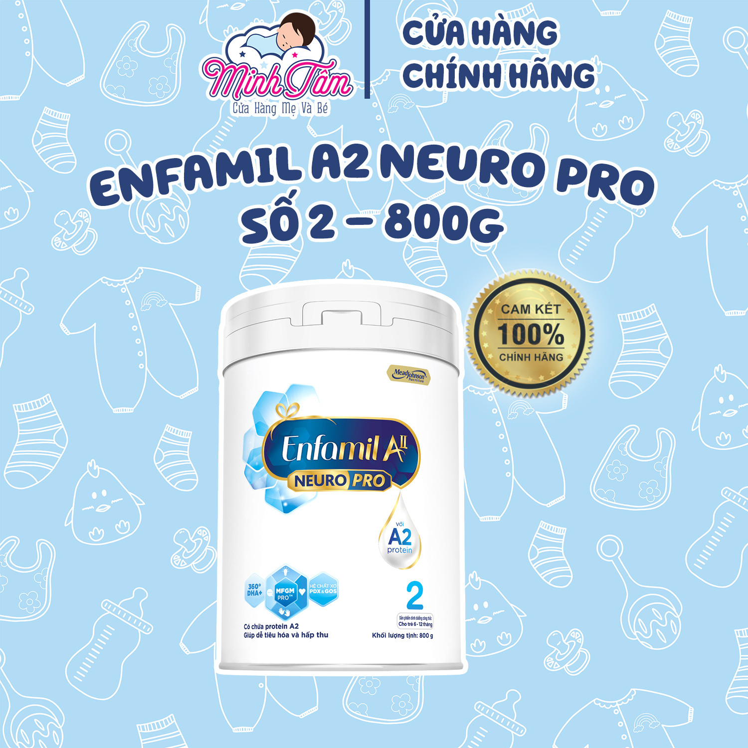 Sữa Enfamil A2 NeuroPro số 2 800g