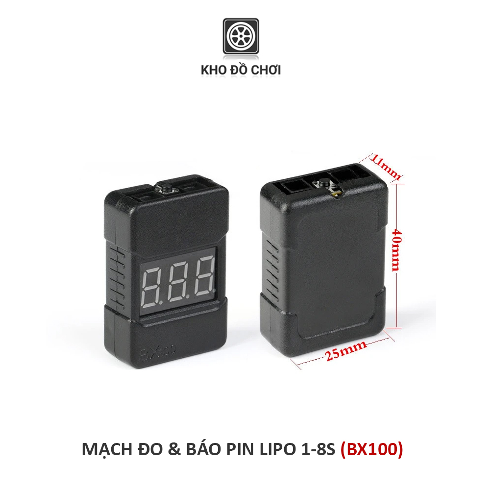 Mạch đo và báo pin Lipo 1-8s