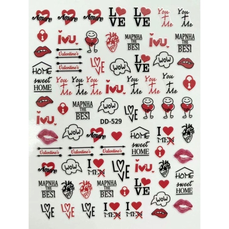 Sticker Hìnnh Môi Dán Móng Tay Nail Mi Mẫu Mới Về