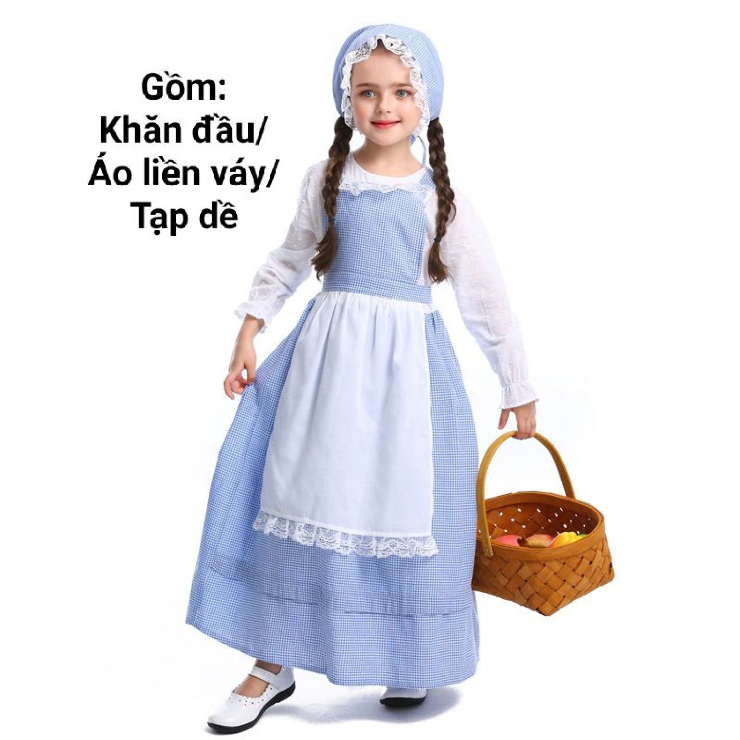 Bộ đồ hoá trang Cô Gái Hà Lan cho bé gái cực kỳ dễ thương