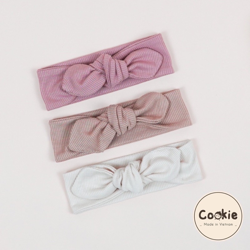 Turban- băng đô cho bé gái 0-6 tháng- Cookie (8 màu)