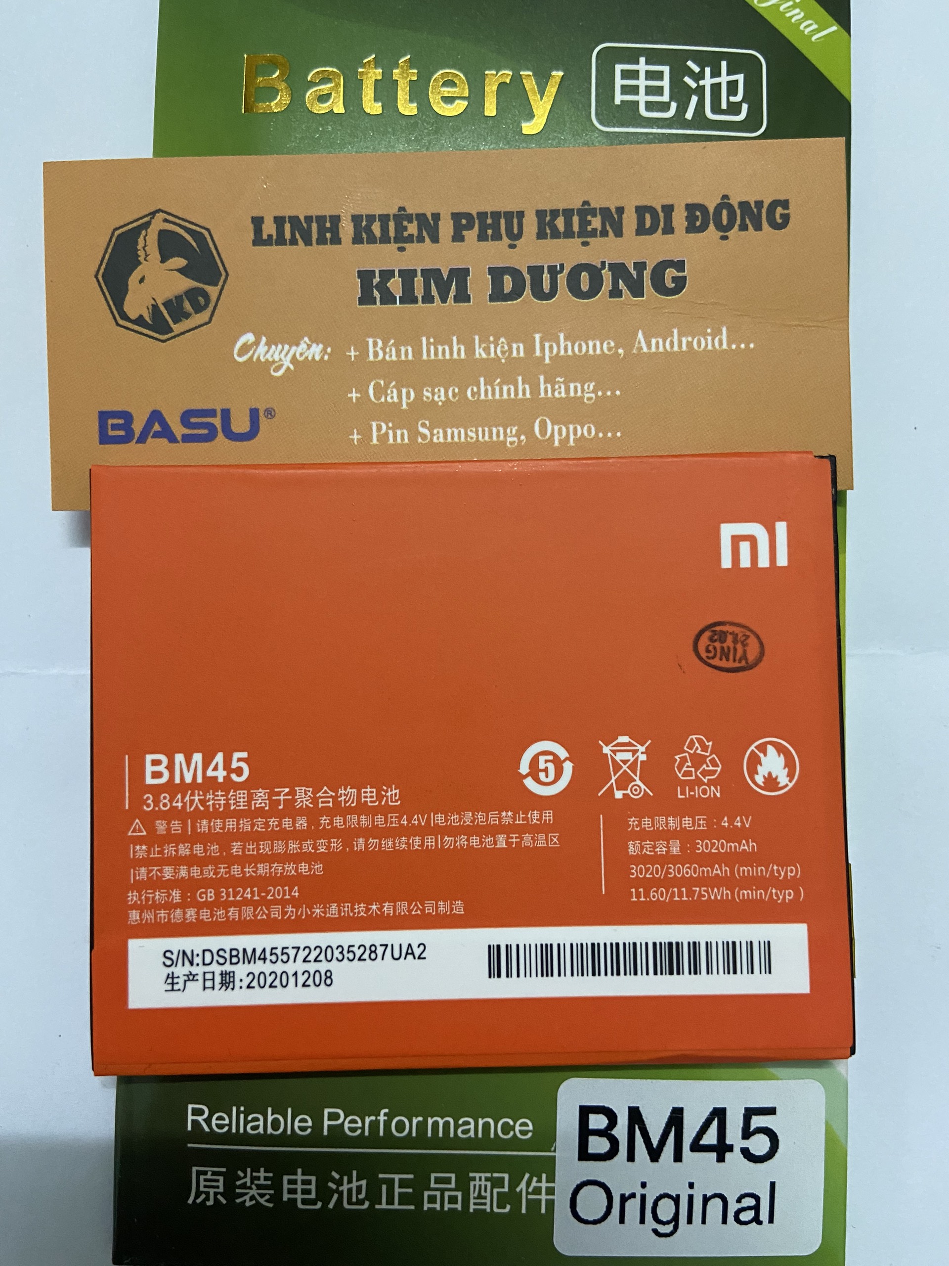 Pin Xiaomi Redmi Note 2 (Mã pin: BM45)