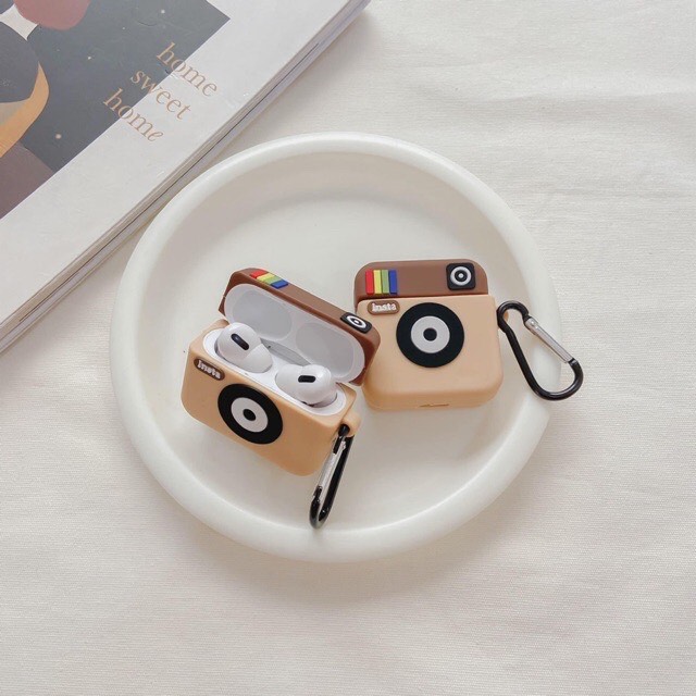 Case Airpods 1/2/pro hộp vuông Instagram (lấy tương tác)