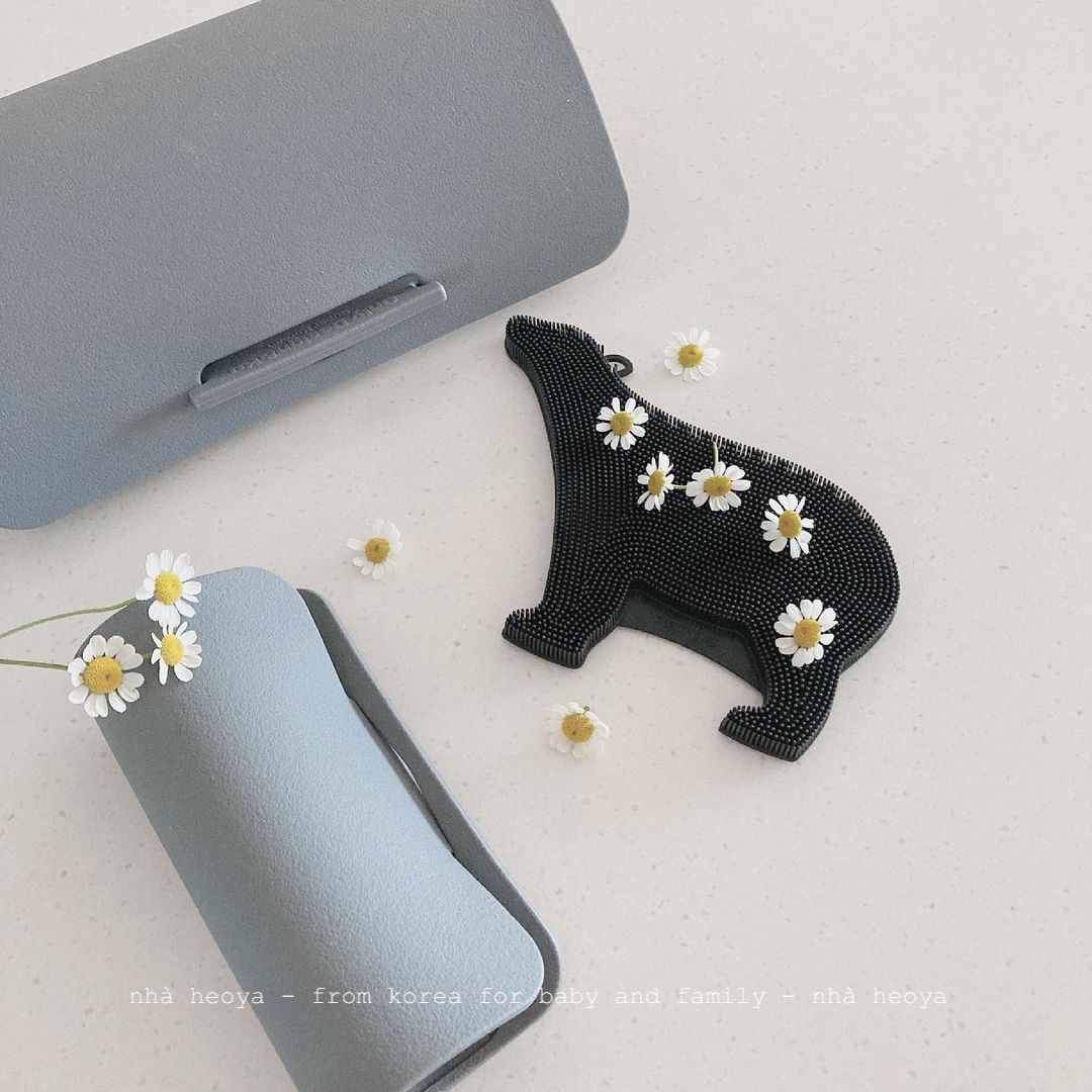 MIẾNG RỬA CHÉN BÁT SILICON DESIGNNKU HÌNH GẤU