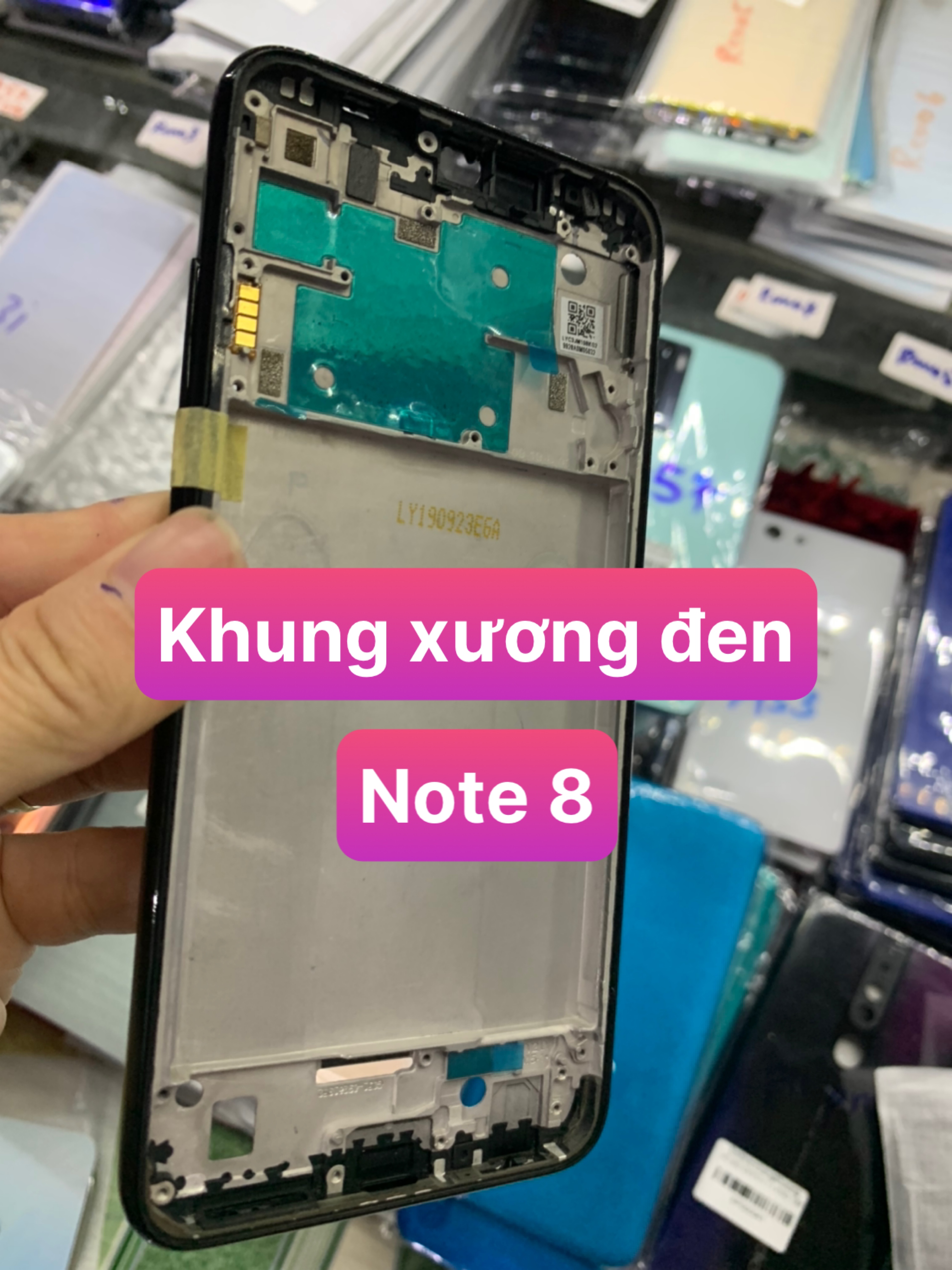 Kính lưng/ bộ vỏ/ khung xương liền viền điện thoại xiaomi redmi note 8