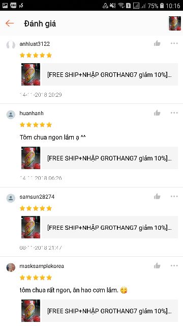 Tôm chua nõn bỏ đầu Bà Duệ 400gr  đặc sản Huế