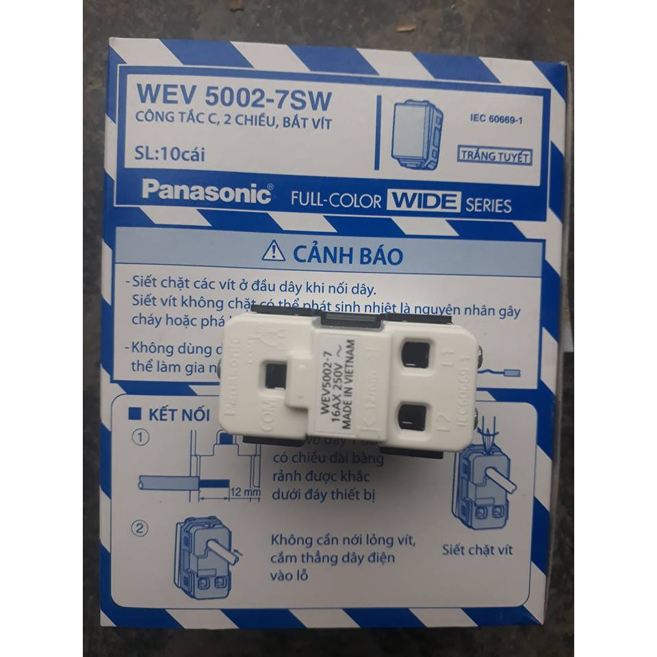 Hạt công tắc 2 chiều 16A series Wide Panasonic