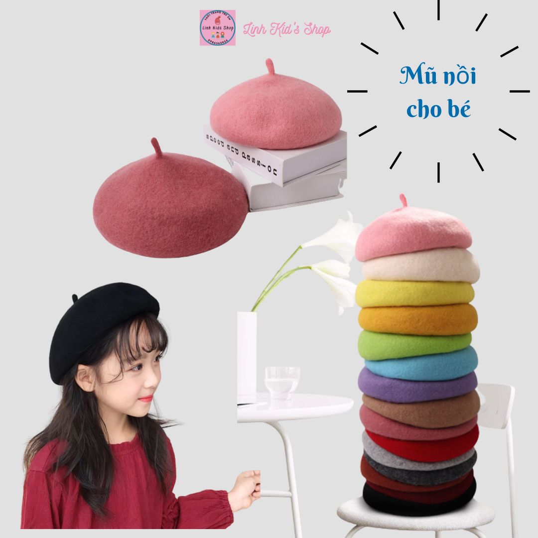 Nón nồi mũ nồi cho bé gái
