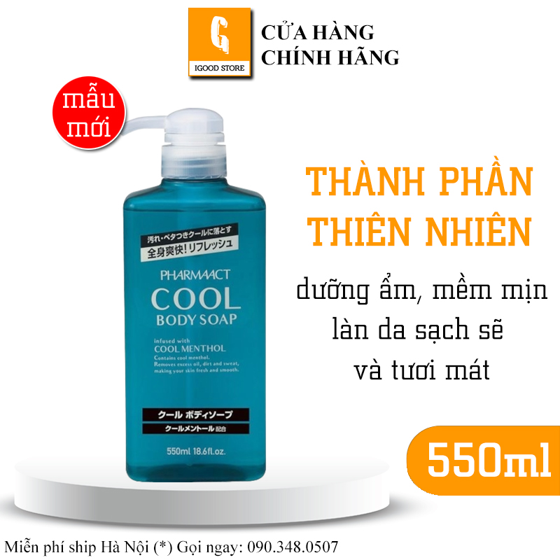 Sữa tắm cho nam Pharmaact Cool 600ml Nhật Bản