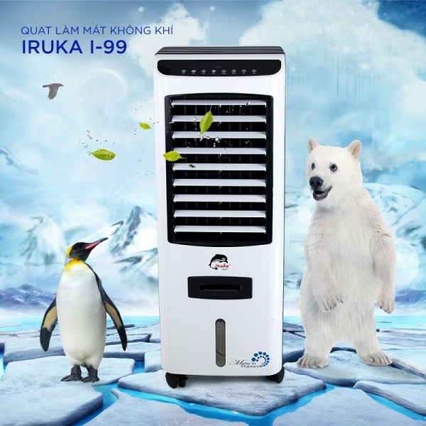 Bảng giá Quạt hơi nước làm lạnh không khí Iruka I99 Made In Thái Lan | Công suất 200W | Màn hình cảm ứng có remote điều khiển | Bảo Hành Chính Hãng 1 Năm | Hàng 99%