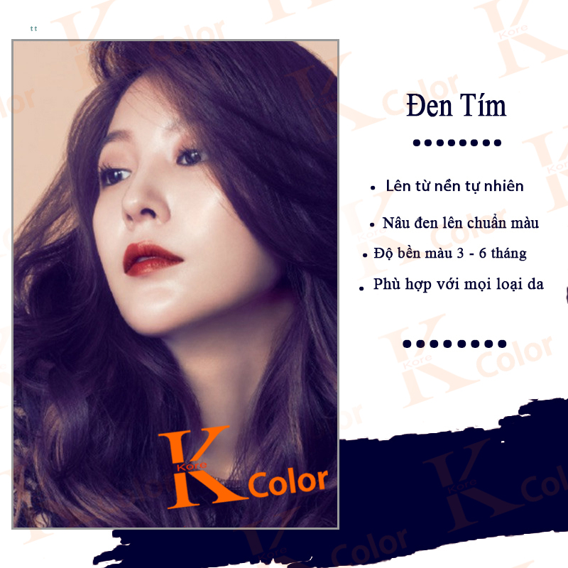 Thuốc nhuộm tóc Đen Tím Kcolor
