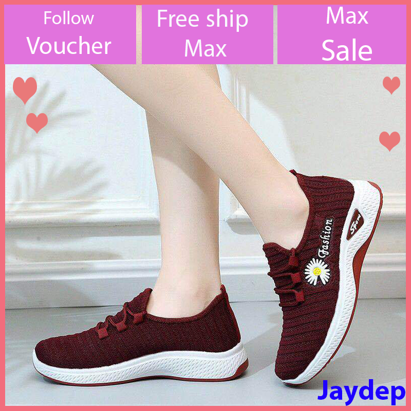 Giày thể thao nữ hoa cúc đi bộ cực êm siêu xinh V253