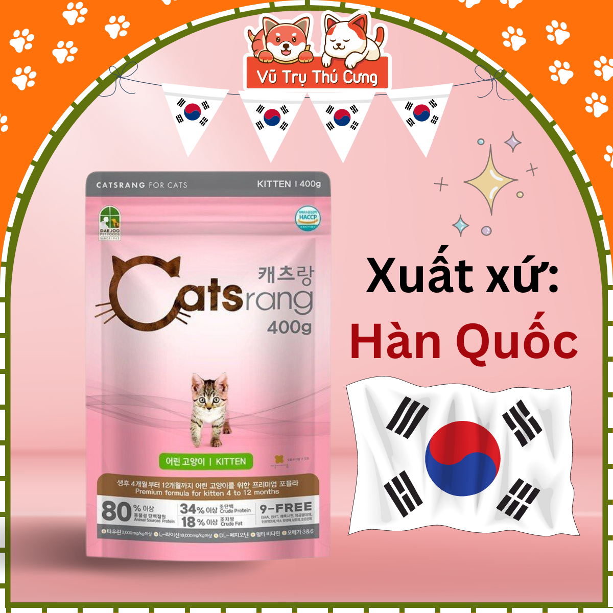 Catsapp kitten seed from Korea, cat nutrition supplements-bag 400g