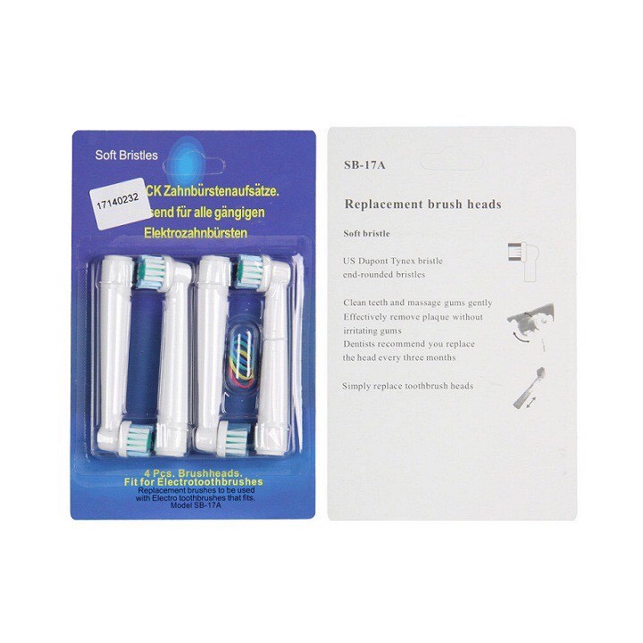 Đầu Bàn Chải Điện Oral B (Set 4 Chiếc) Người Lớn Và Trẻ Em