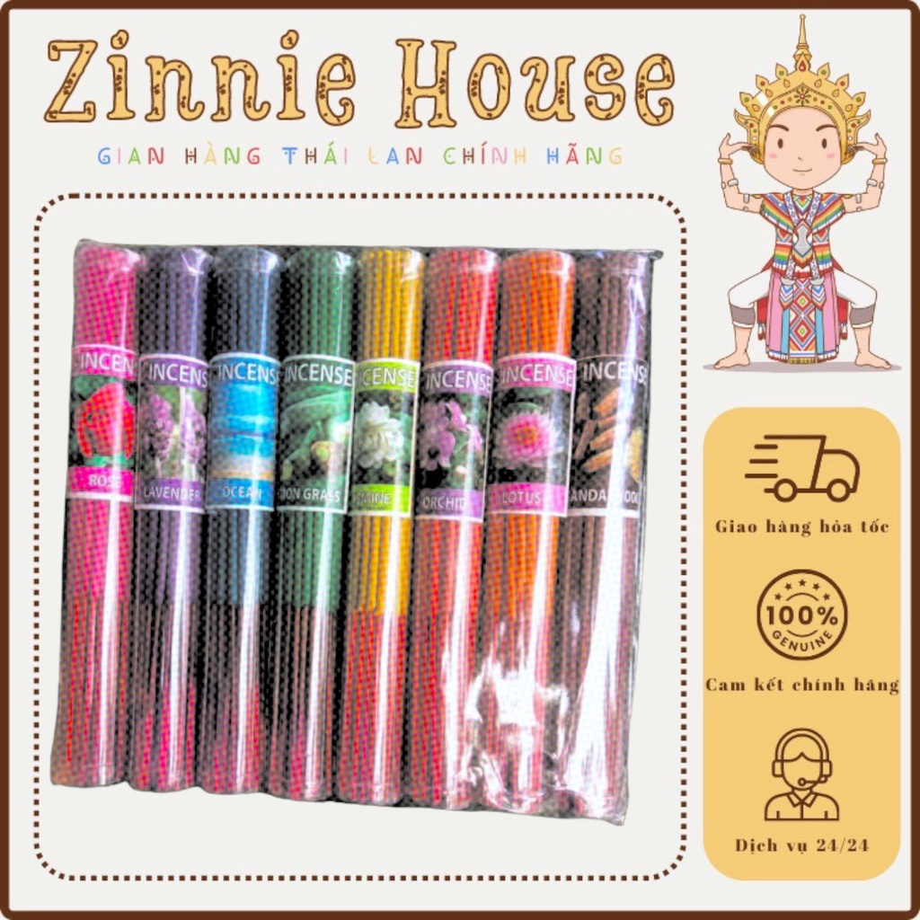 [ĐỦ MÙI] Nhang Thơm Aroma Incense Thái Lan 20cm (Bó 50 cây/ mỗi bó 1 hương)