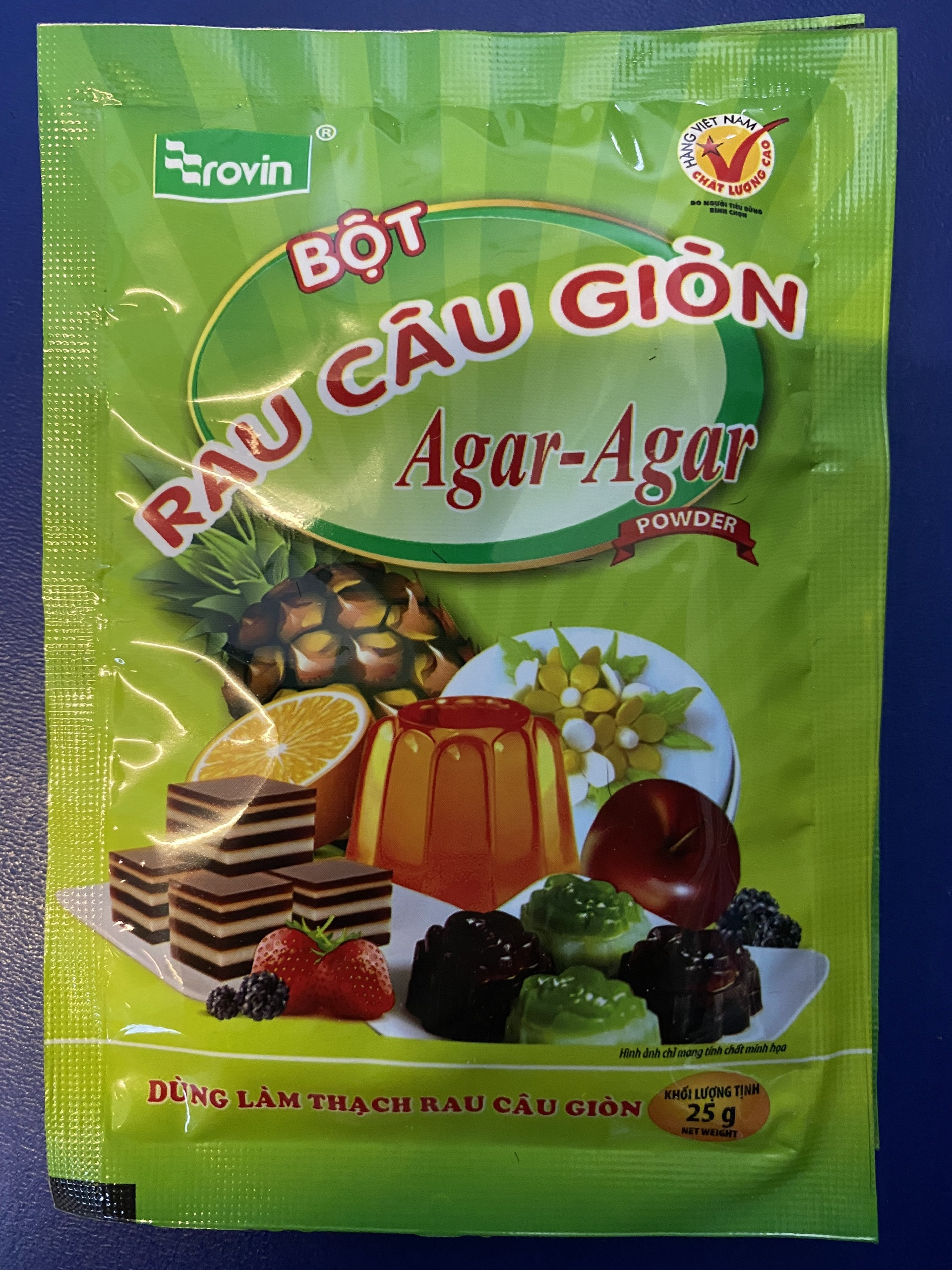 Bột Rau Câu Giòn Agar 1 Gói 25gr
