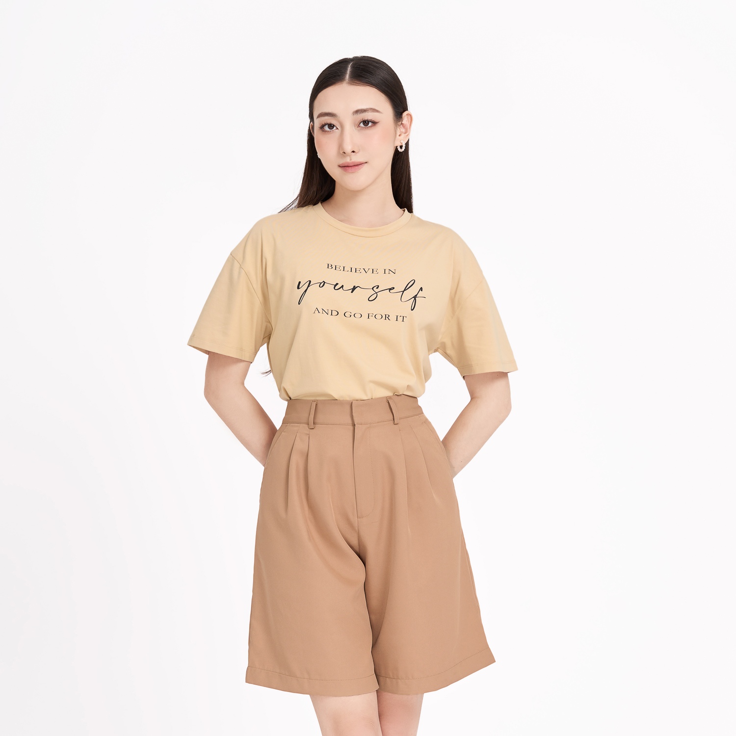 Quần lửng cotton lạnh Maybi