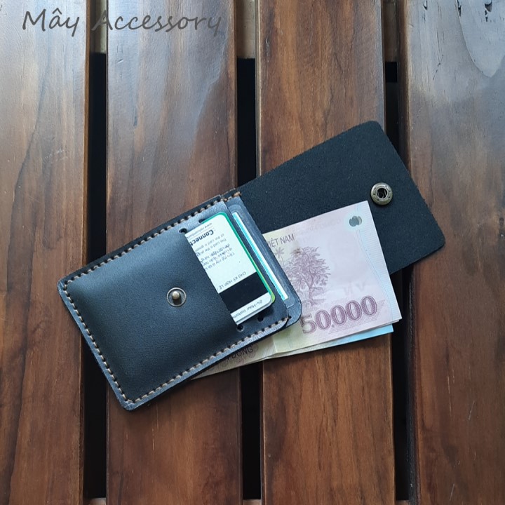 Ví sen 3 ví mini nam da PU handmade