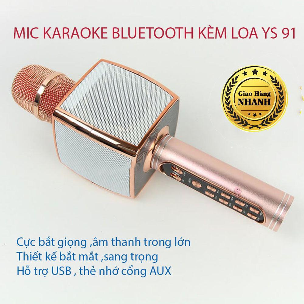 (SALE 50%) Magic Karaoke YS-91. Micro Karaoke kèm Loa Bluetooth 3 trong 1 được phân phối và bảo hành 1 đổi 1