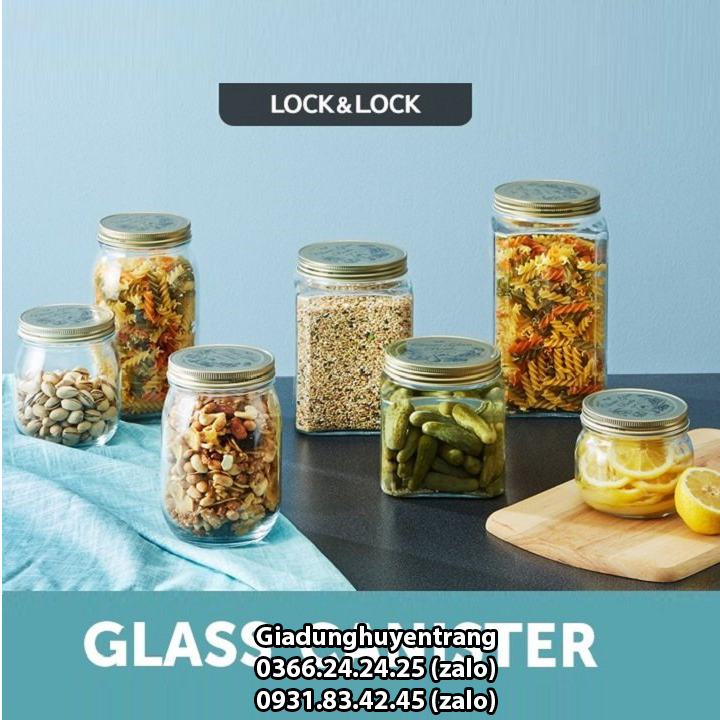 [HCM]hũ thủy tinh lock&lock - hủ thủy tinh
