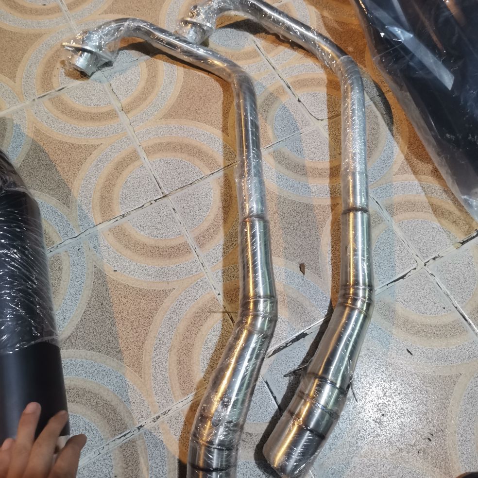cổ pô độ Raider fi satria cong 2 khúc
