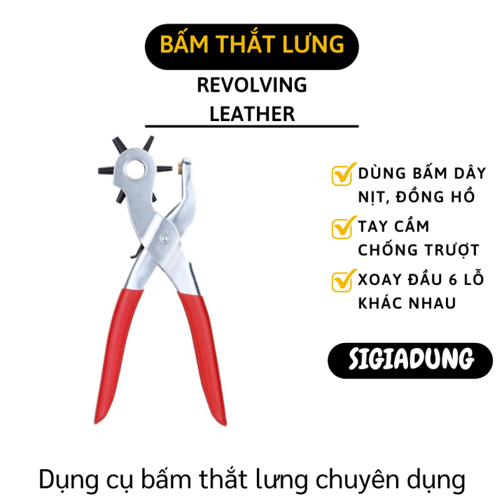 Kìm bấm nịt - Kìm bấm lỗ dây nịt, dây da, dây đồng hồ - Kềm bấm thắt lưng, đục lỗ thắt lưng, dây đồng hồ tiện lợi