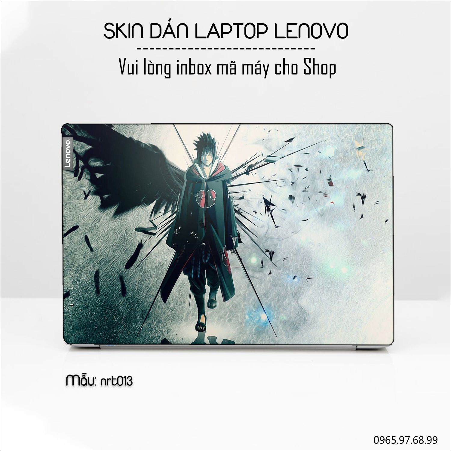 Decal Skin dán Laptop Lenovo mẫu Naruto (inbox mã máy cho shop)