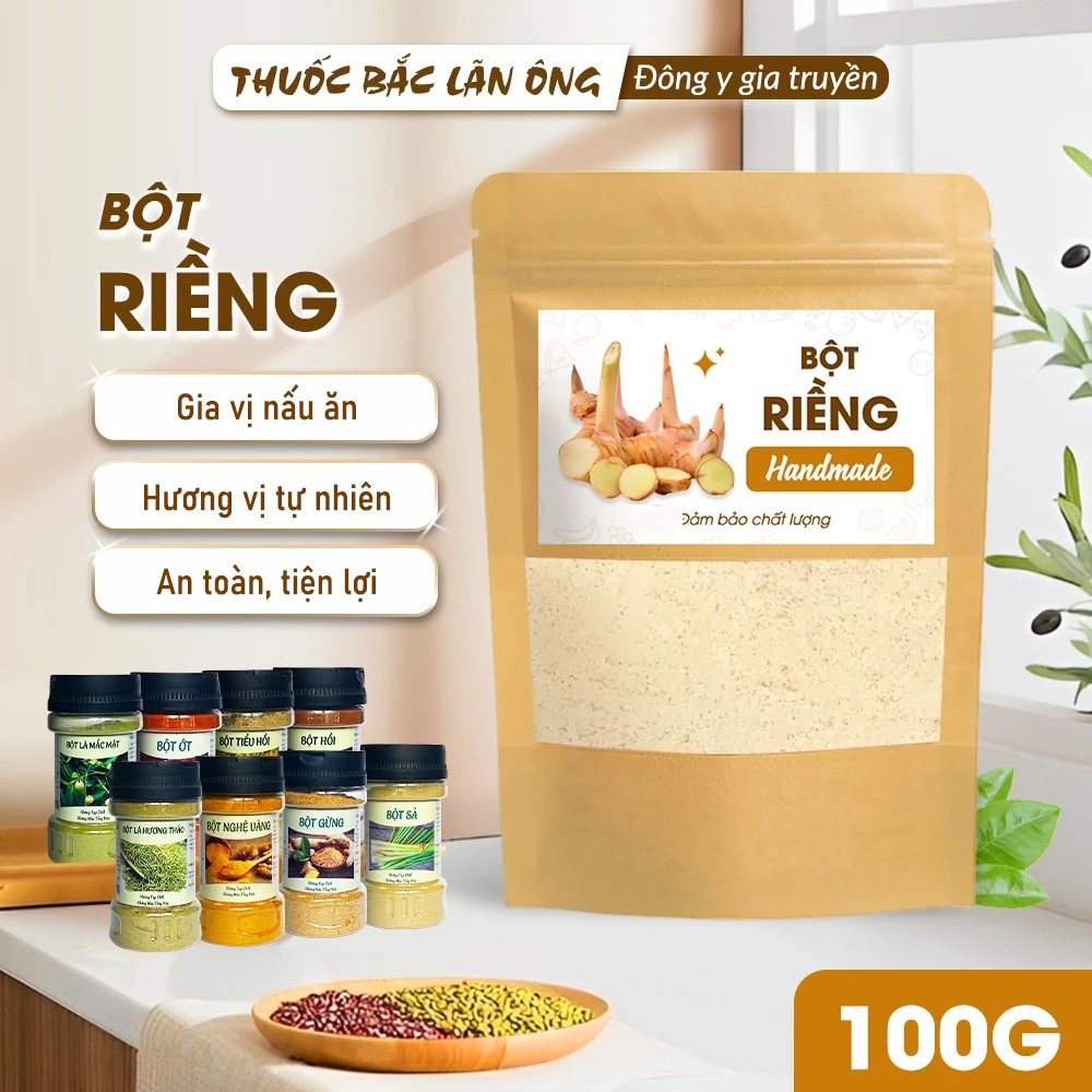 Bột riềng nguyên chất 100g (Gia vị ướp thịt cá thơm ngon)