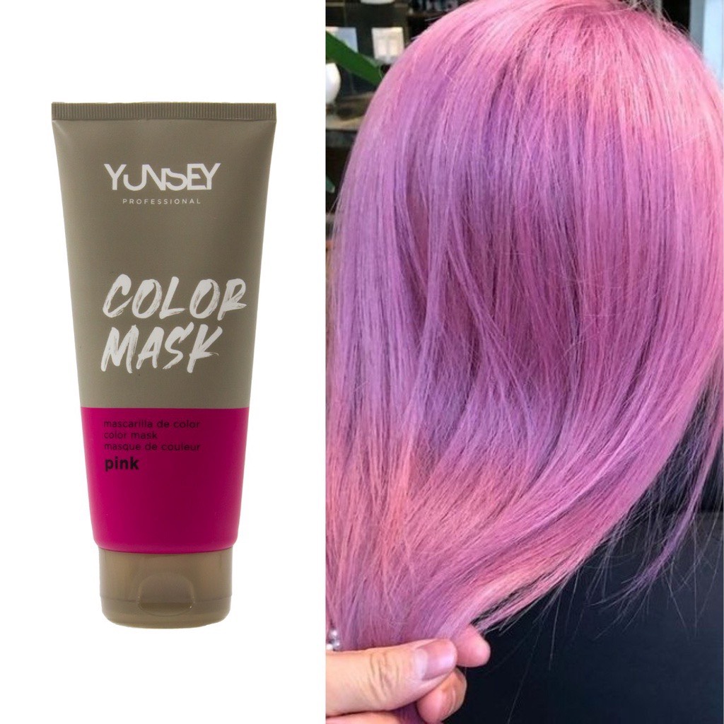 NHUỘM TÓC - LÀM MỚI MÀU TÓC VỚI MẶT NẠ PHỦ MÀU TÓC YUNSEY COLOR MASK ( MÀU HỒNG PINK)